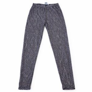 Leopard Print Lace L/XL See Through Pants Leggings Slate Gray
